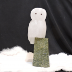 Zoe the Snowie alabaster carving by Canadian artist Vance Theoret